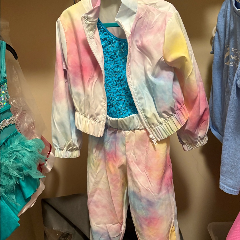 Weissman Girl's Sequined, Tie-dyed Hip Hop Performance Outfit